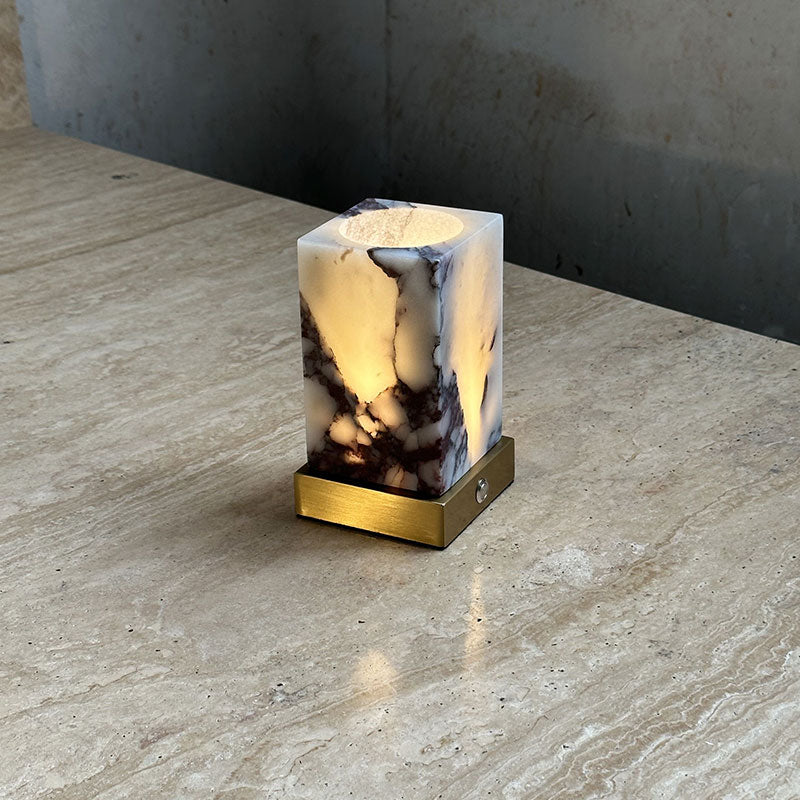 Cube Marble Table Lamp