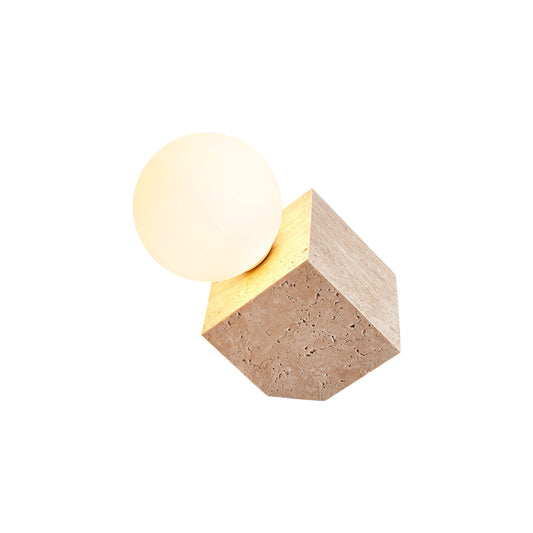 Cube Stone Table Lamp