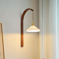 Load image into Gallery viewer, Curved Walnut Ceramic Wall Light
