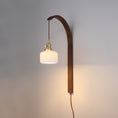 Load image into Gallery viewer, Curved Walnut Ceramic Wall Light
