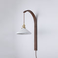 Load image into Gallery viewer, Curved Walnut Ceramic Wall Light
