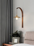 Load image into Gallery viewer, Curved Walnut Ceramic Wall Light
