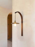 Load image into Gallery viewer, Curved Walnut Ceramic Wall Light
