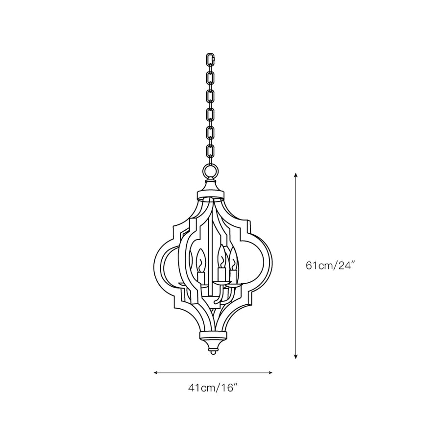 Cusp Barn Chandelier – detail 3 — Dimension drawings 1