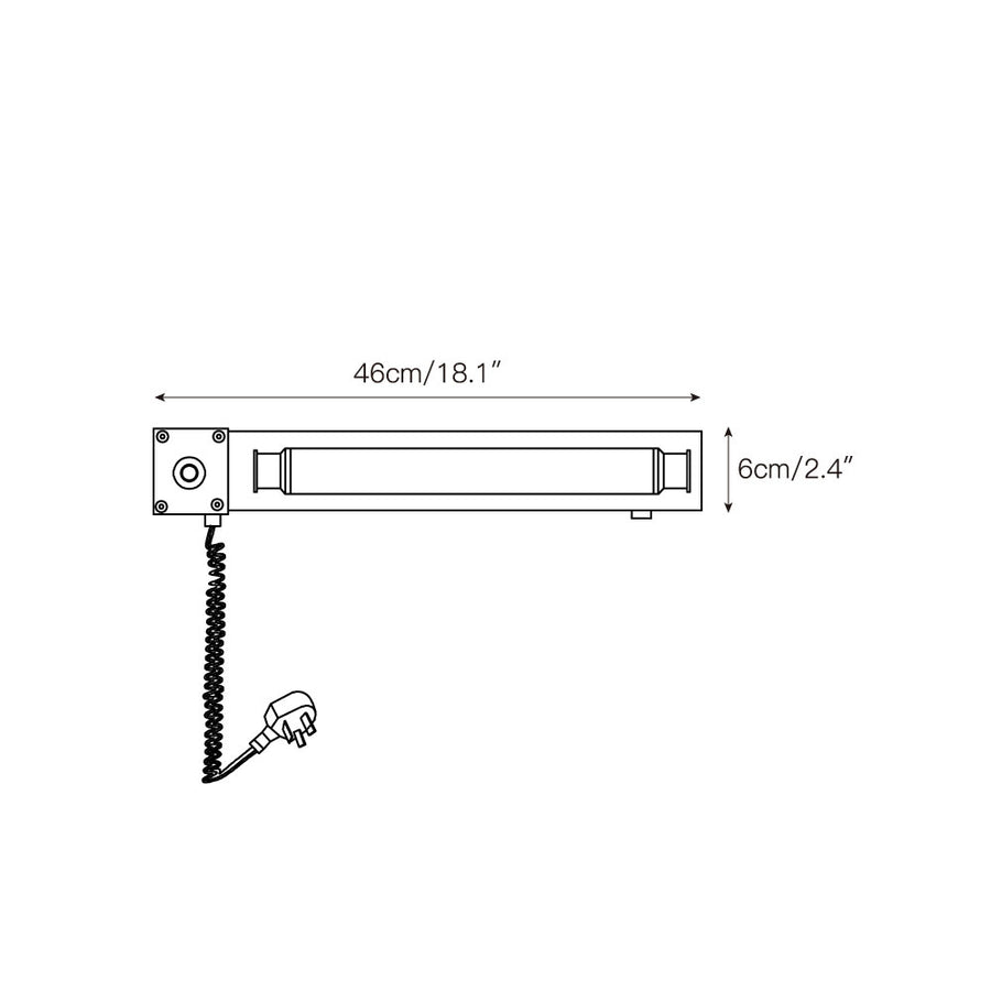 Cutshall Plug-in Wall Lamp – detail 3 — Dimension drawings 1