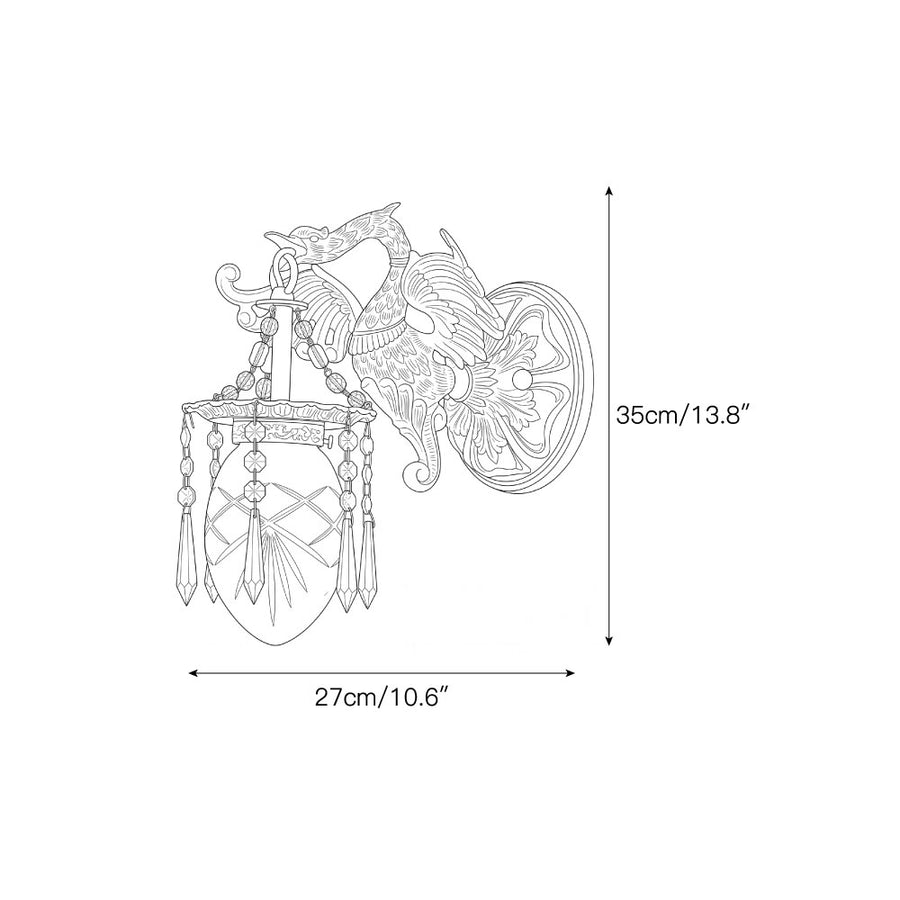 Cygni Grace Wall Sconce – detail 3 — Dimension drawings 1