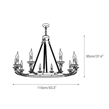 Cyrano Chandelier – detail 5 — Dimension drawings 3