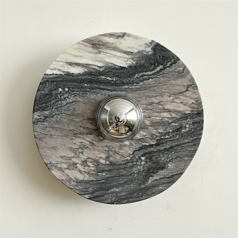 Calacatta Round Marble Wall Sconce