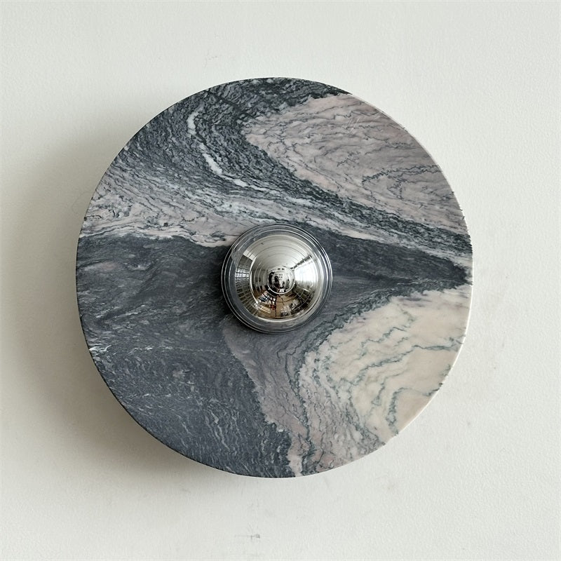 Calacatta Round Marble Wall Sconce