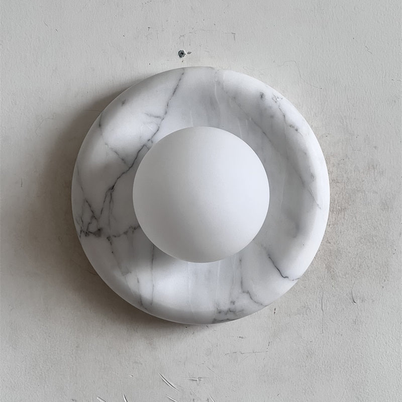 Orli White Marble Sconce