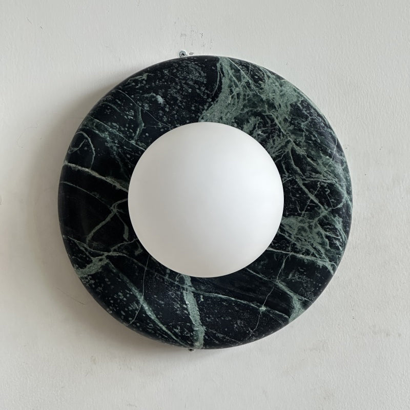 Orli Dark Green Marble Sconce