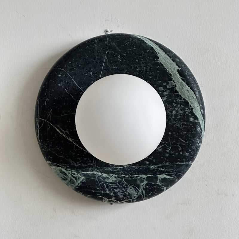 Orli Dark Green Marble Sconce