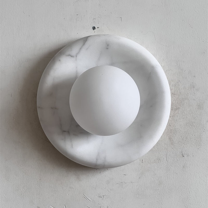 Orli White Marble Sconce