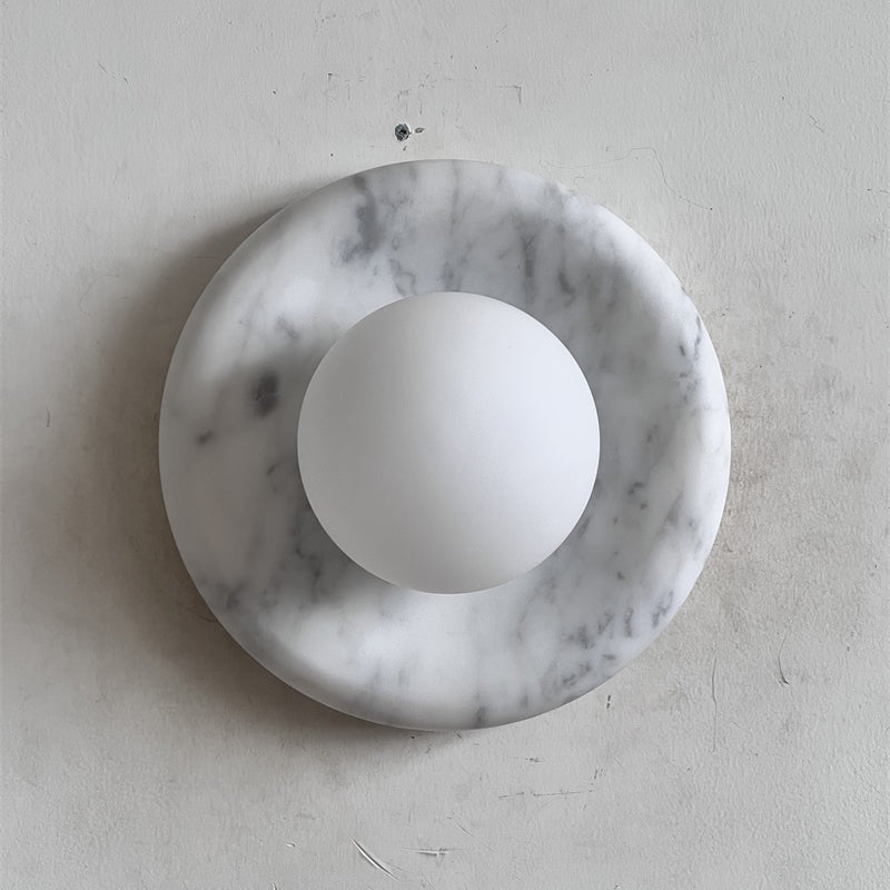 Orli White Marble Sconce