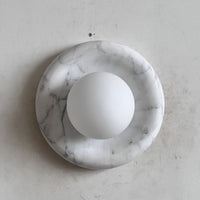 Orli White Marble Sconce