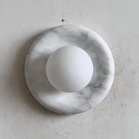 Orli White Marble Sconce