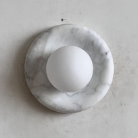 Orli White Marble Sconce