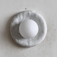 Orli White Marble Sconce