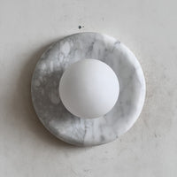 Orli White Marble Sconce