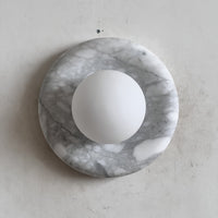 Orli White Marble Sconce