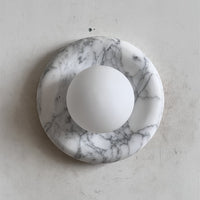 Orli White Marble Sconce