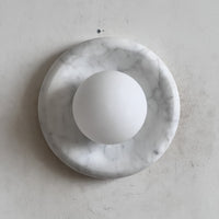Orli White Marble Sconce