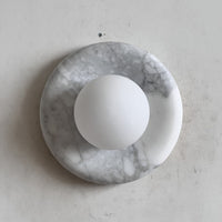 Orli White Marble Sconce