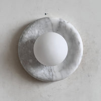 Orli White Marble Sconce