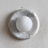 Orli White Marble Sconce