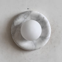 Orli White Marble Sconce