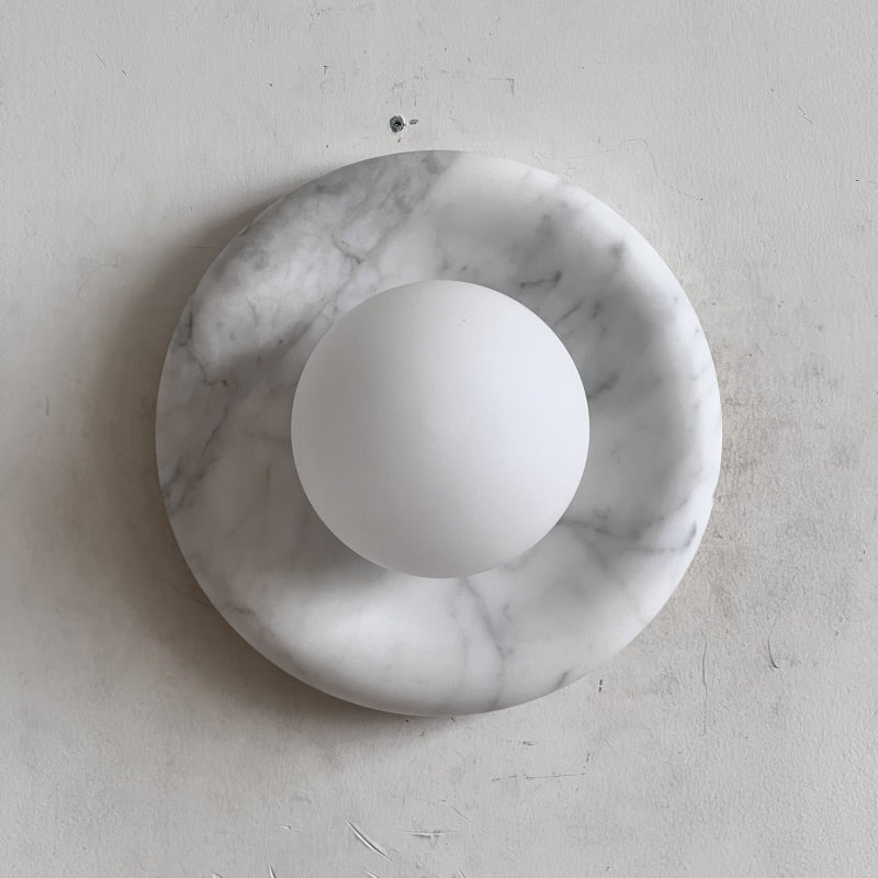 Orli White Marble Sconce