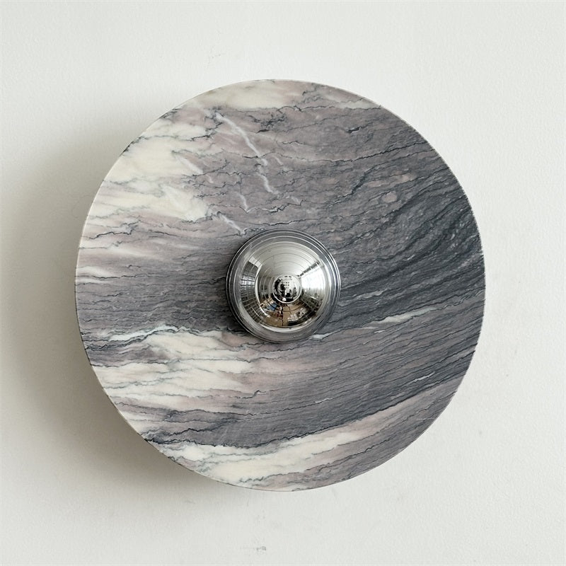 Calacatta Round Marble Wall Sconce