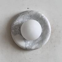 Orli White Marble Sconce