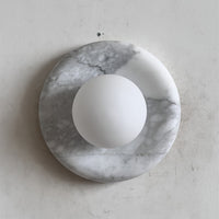 Orli White Marble Sconce