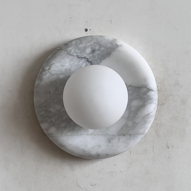 Orli White Marble Sconce
