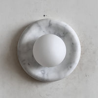 Orli White Marble Sconce