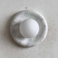Orli White Marble Sconce