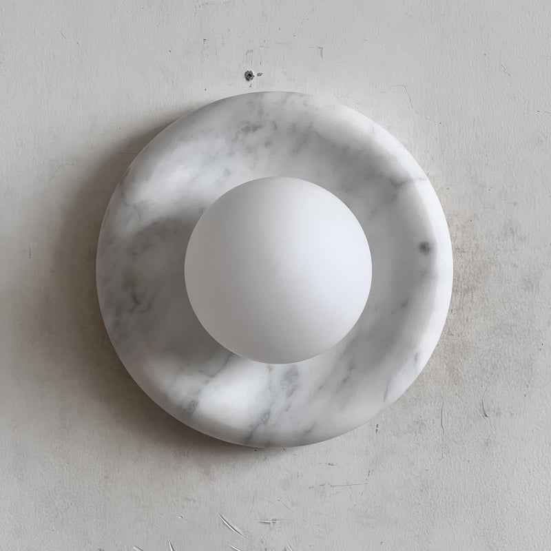 Orli White Marble Sconce