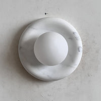 Orli White Marble Sconce