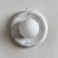Orli White Marble Sconce