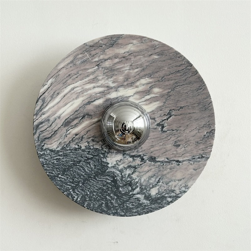 Calacatta Round Marble Wall Sconce