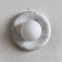 Orli White Marble Sconce