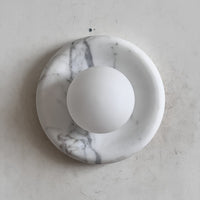 Orli White Marble Sconce