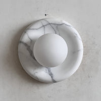 Orli White Marble Sconce