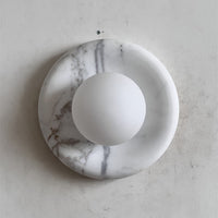 Orli White Marble Sconce