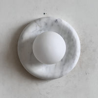 Orli White Marble Sconce
