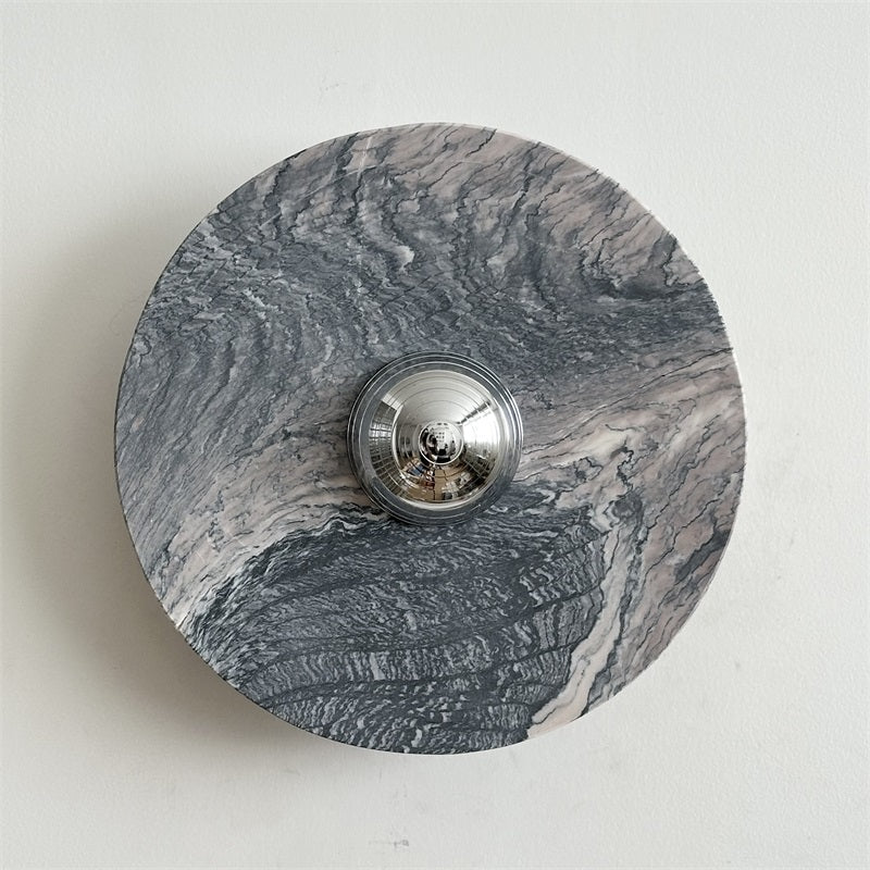 Calacatta Round Marble Wall Sconce