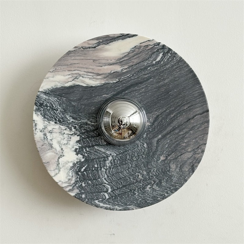 Calacatta Round Marble Wall Sconce