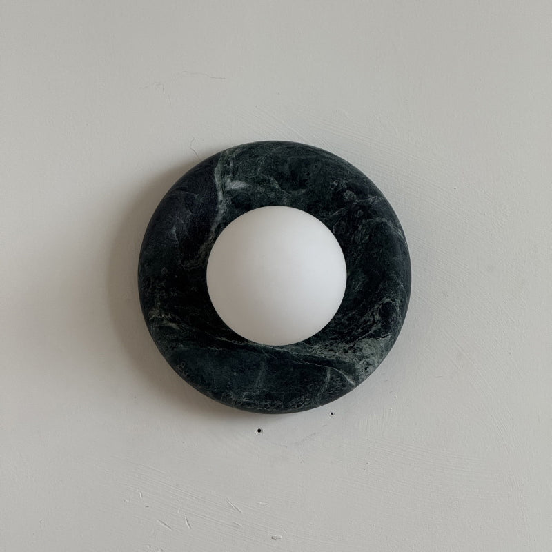 Orli Dark Green Marble Sconce