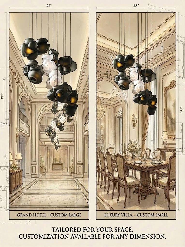 Pendelleuchte aus Prozessglas